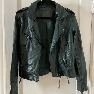 Blank NYC emerald green leather jacket